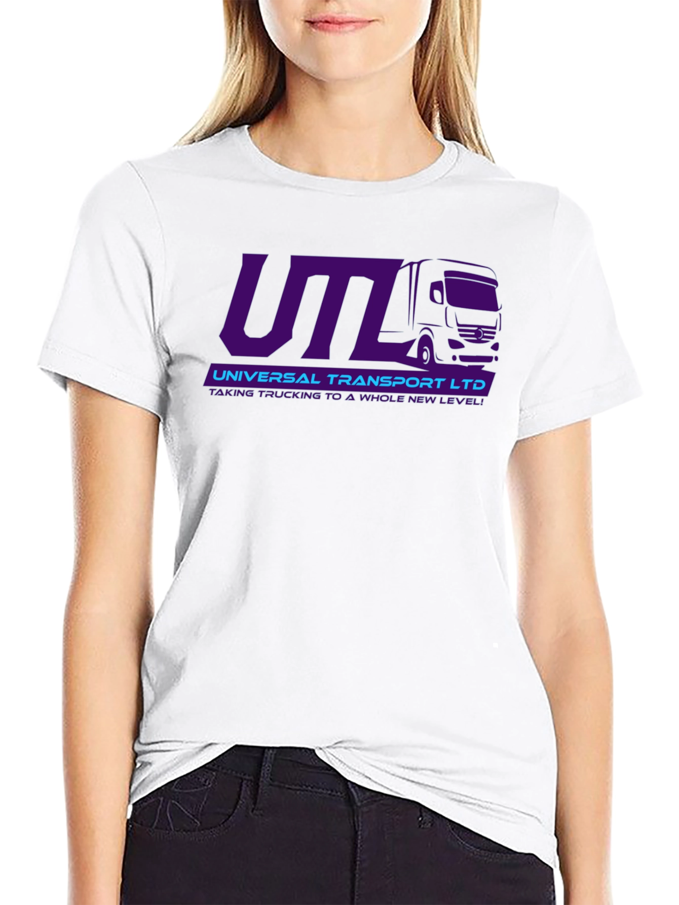 UTL Universal Transport Ltd. Black Graphic T-Shirt