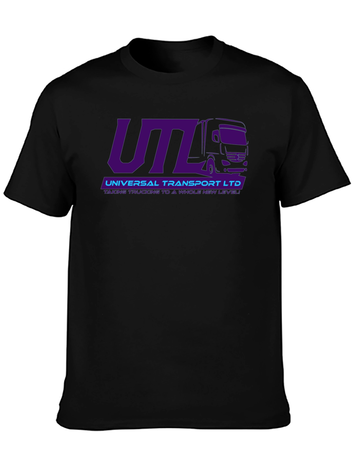 UTL Universal Transport Ltd. Black Graphic T-Shirt