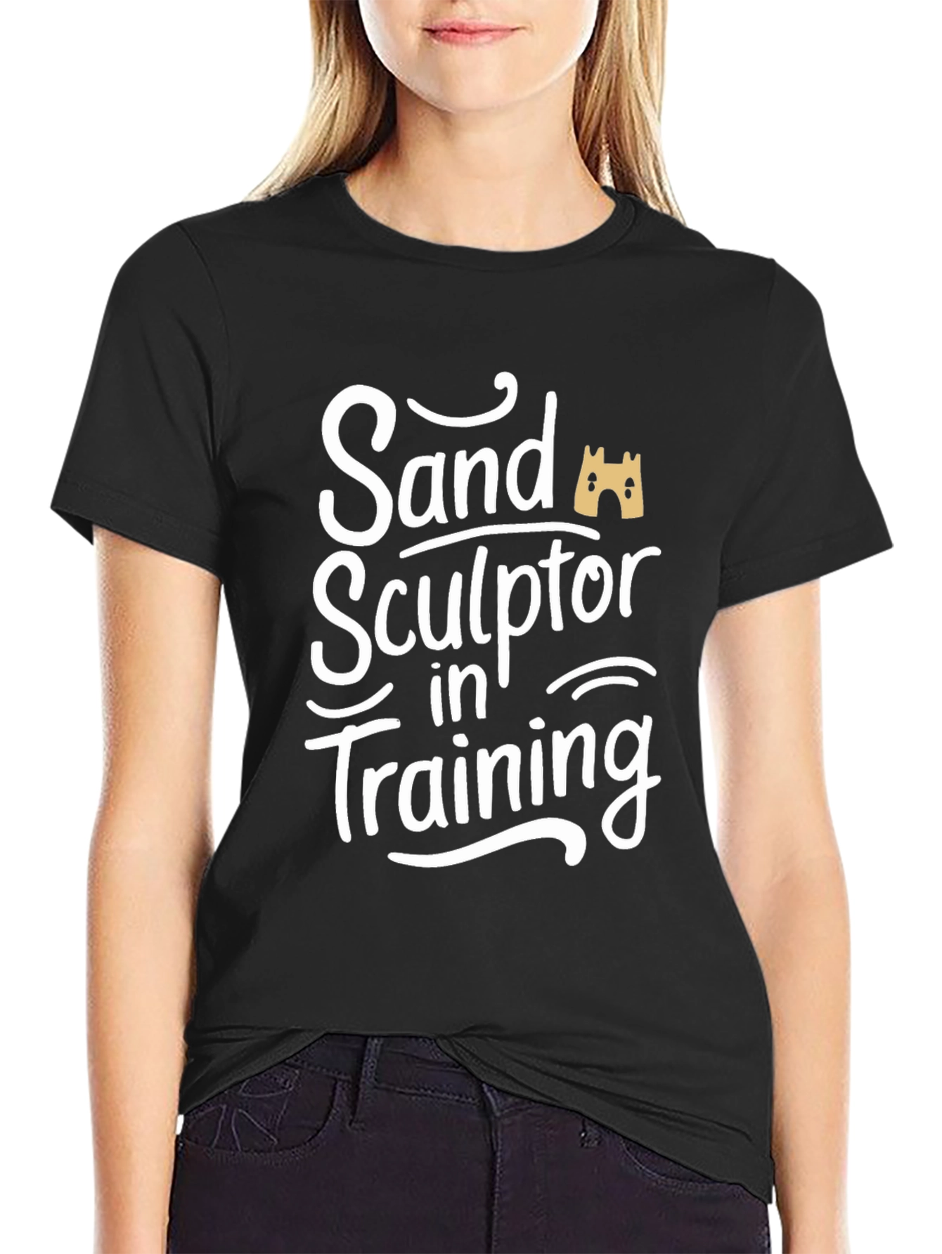 Sand Sculptor in Training Black T-Shirt