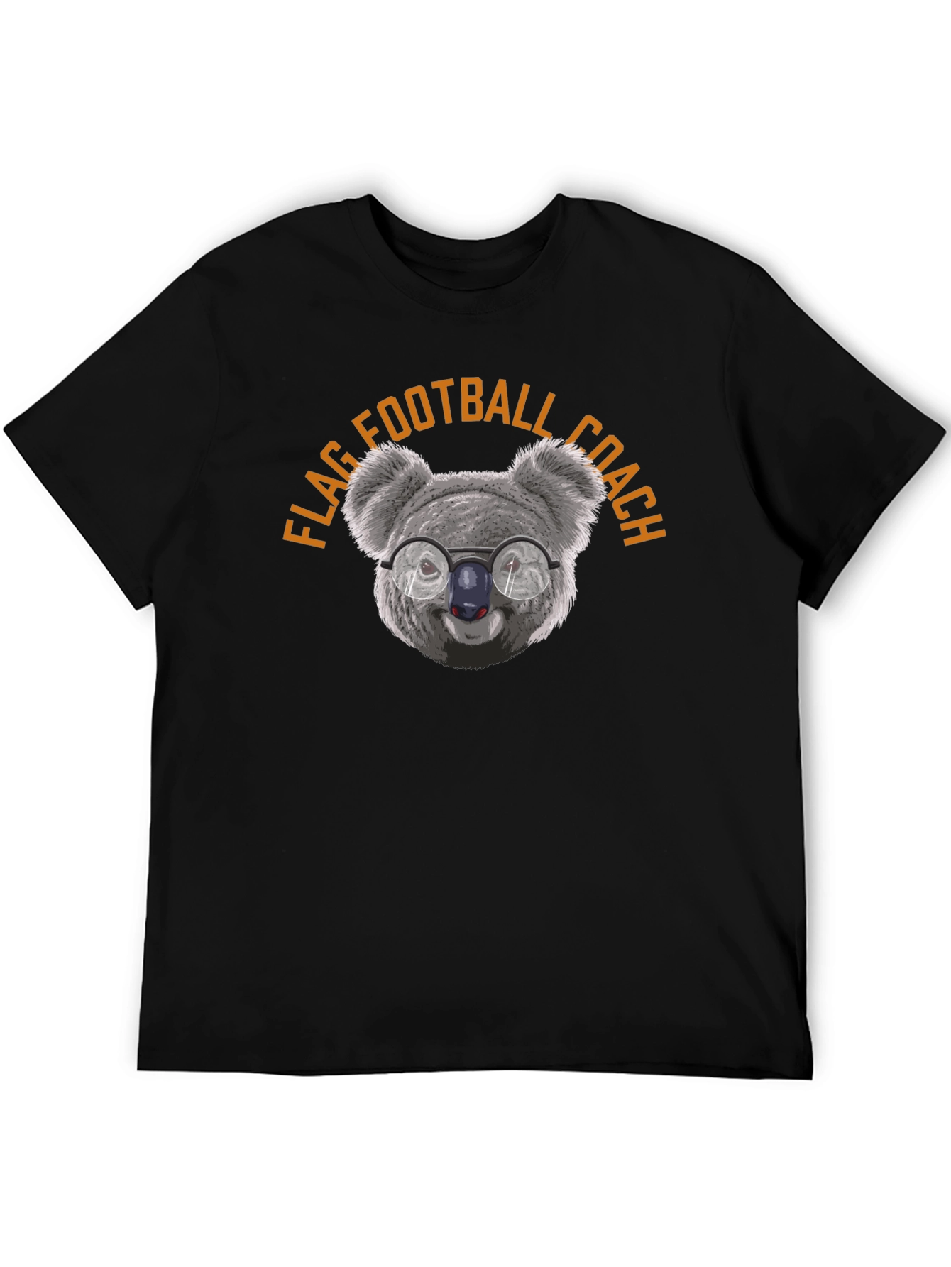 Flag Football Coach Koala Bear Graphic T-Shirt