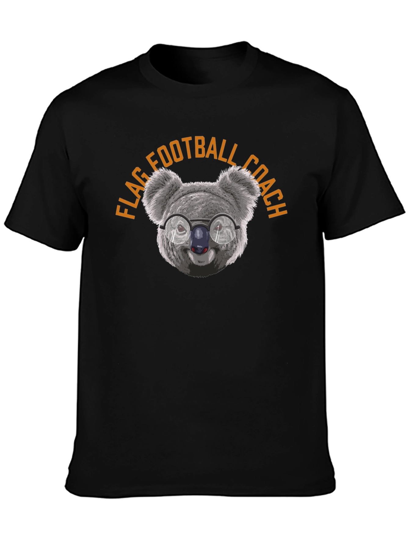 Flag Football Coach Koala Bear Graphic T-Shirt