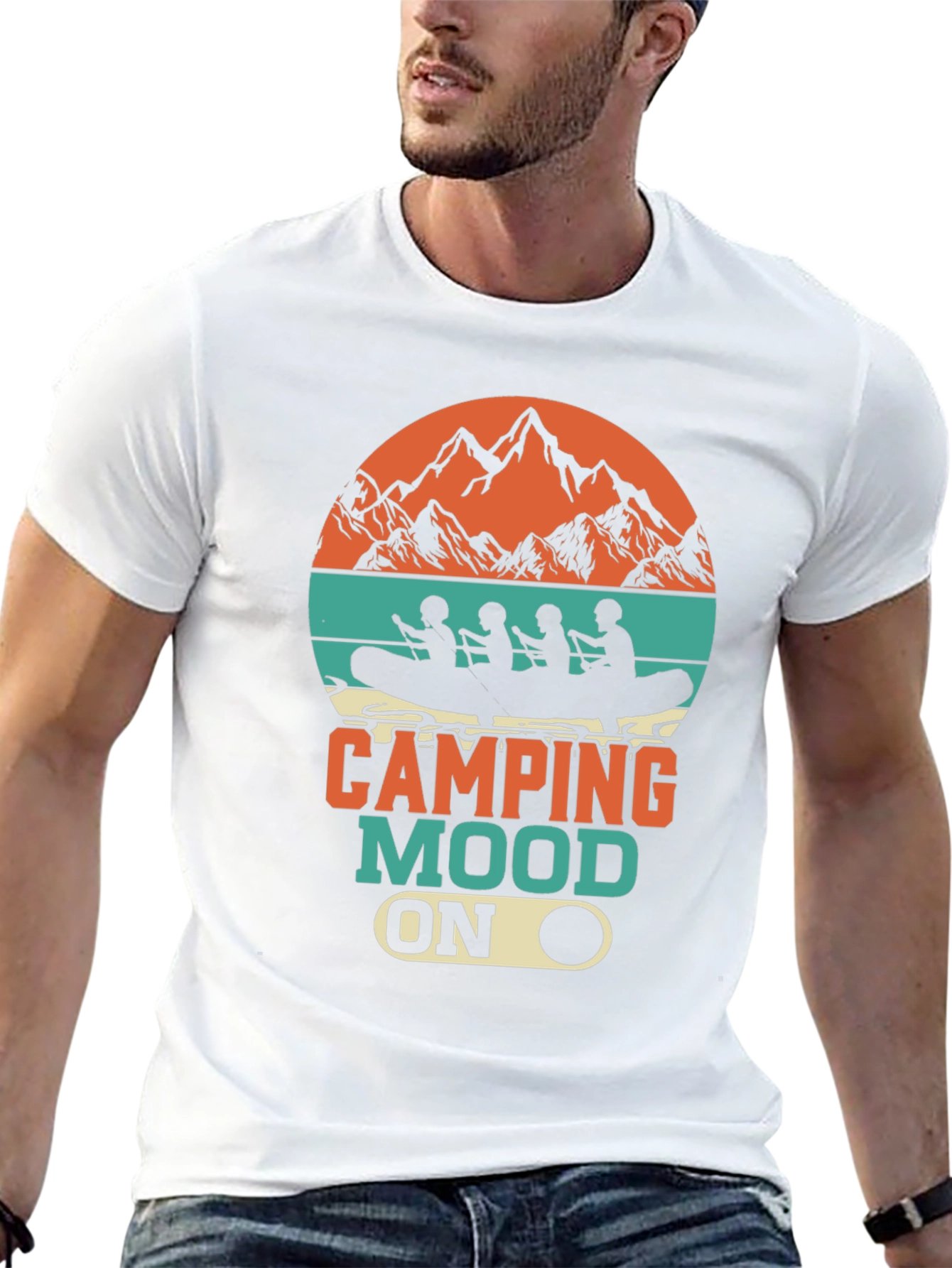 Camping Mood On T-Shirt - Adventure Awaits!
