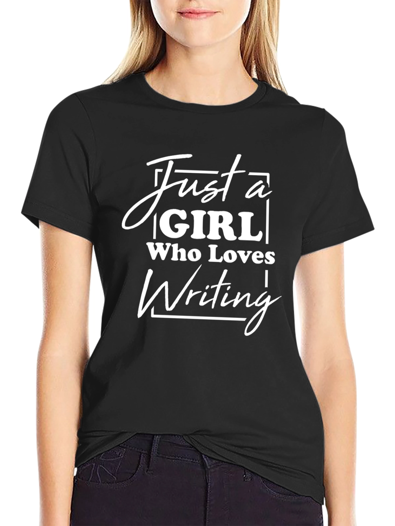 Just a Girl Who Loves Writing T-Shirt