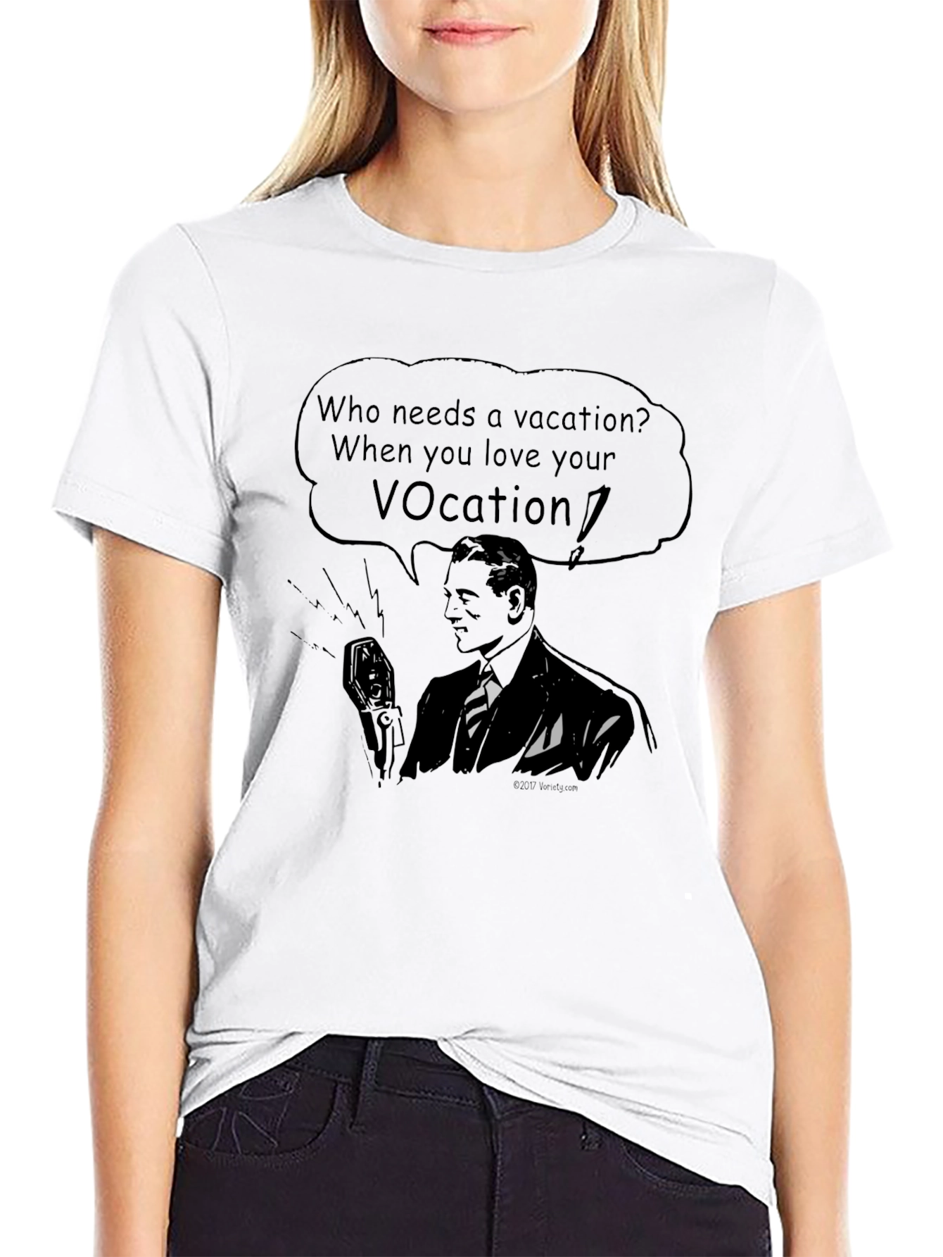 Who Needs a Vacation? Black Graphic Tee