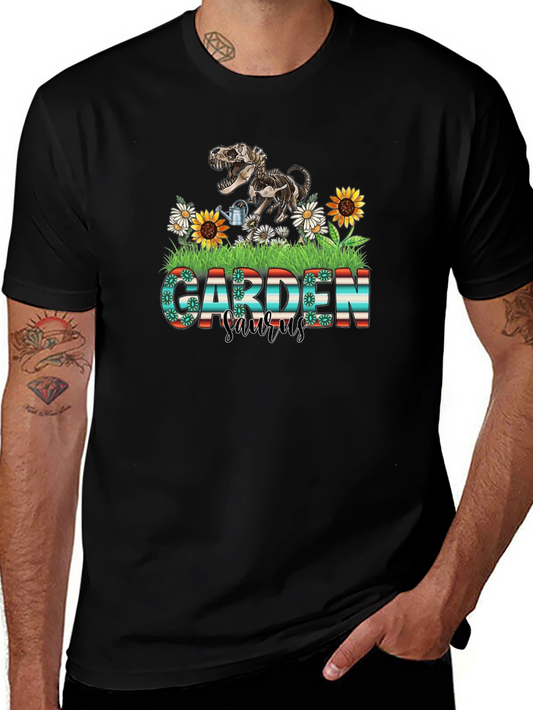 Garden Saurus T-Shirt Dinosaur Skeleton Tee