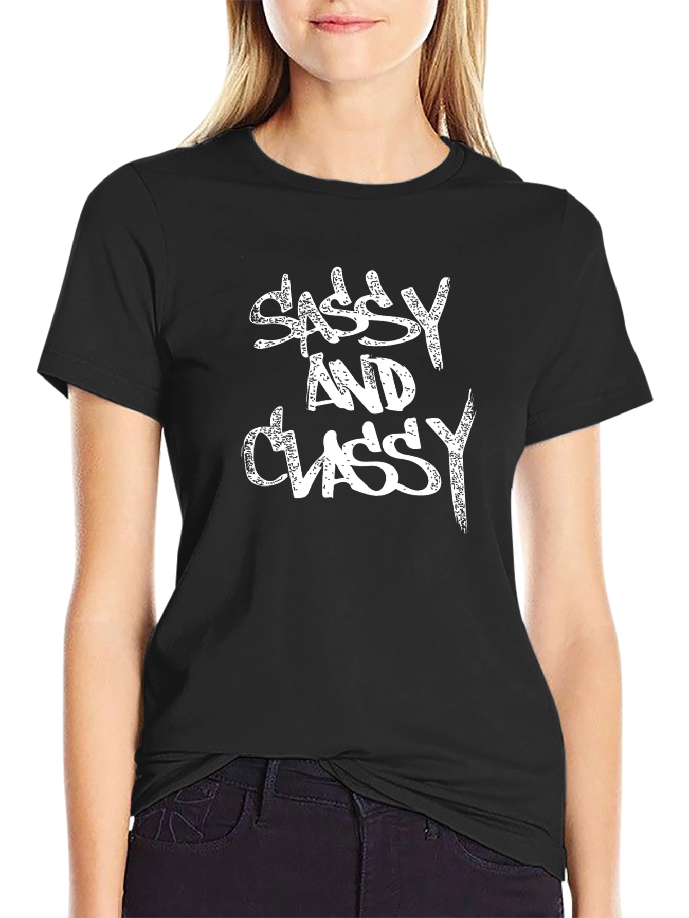Sassy and Classy Black Graphic Tee