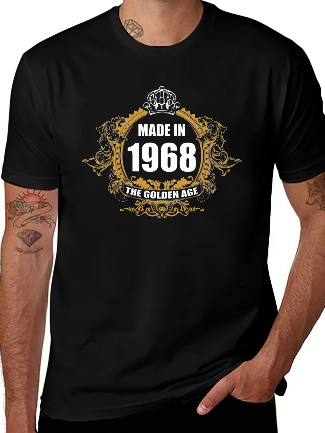 Made in 1968 T-Shirt - Golden Age Black Tee