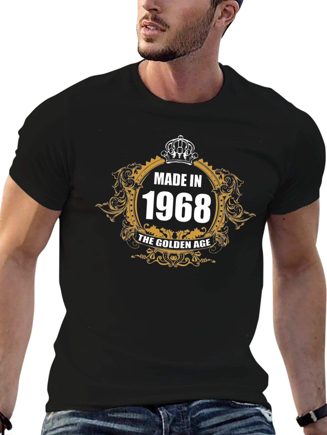 Made in 1968 T-Shirt - Golden Age Black Tee