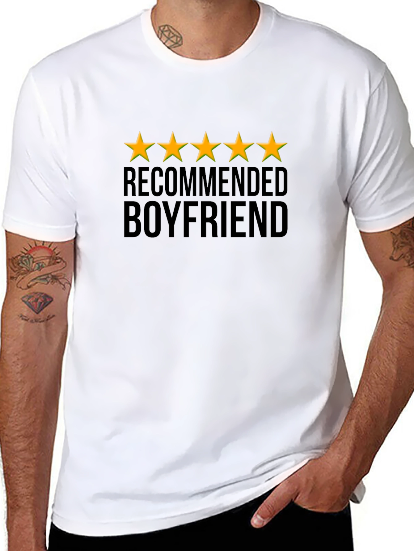 5-Star Recommended Boyfriend Black T-Shirt
