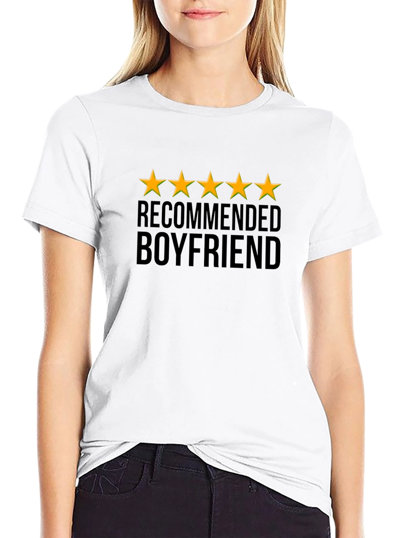 5-Star Recommended Boyfriend Black T-Shirt