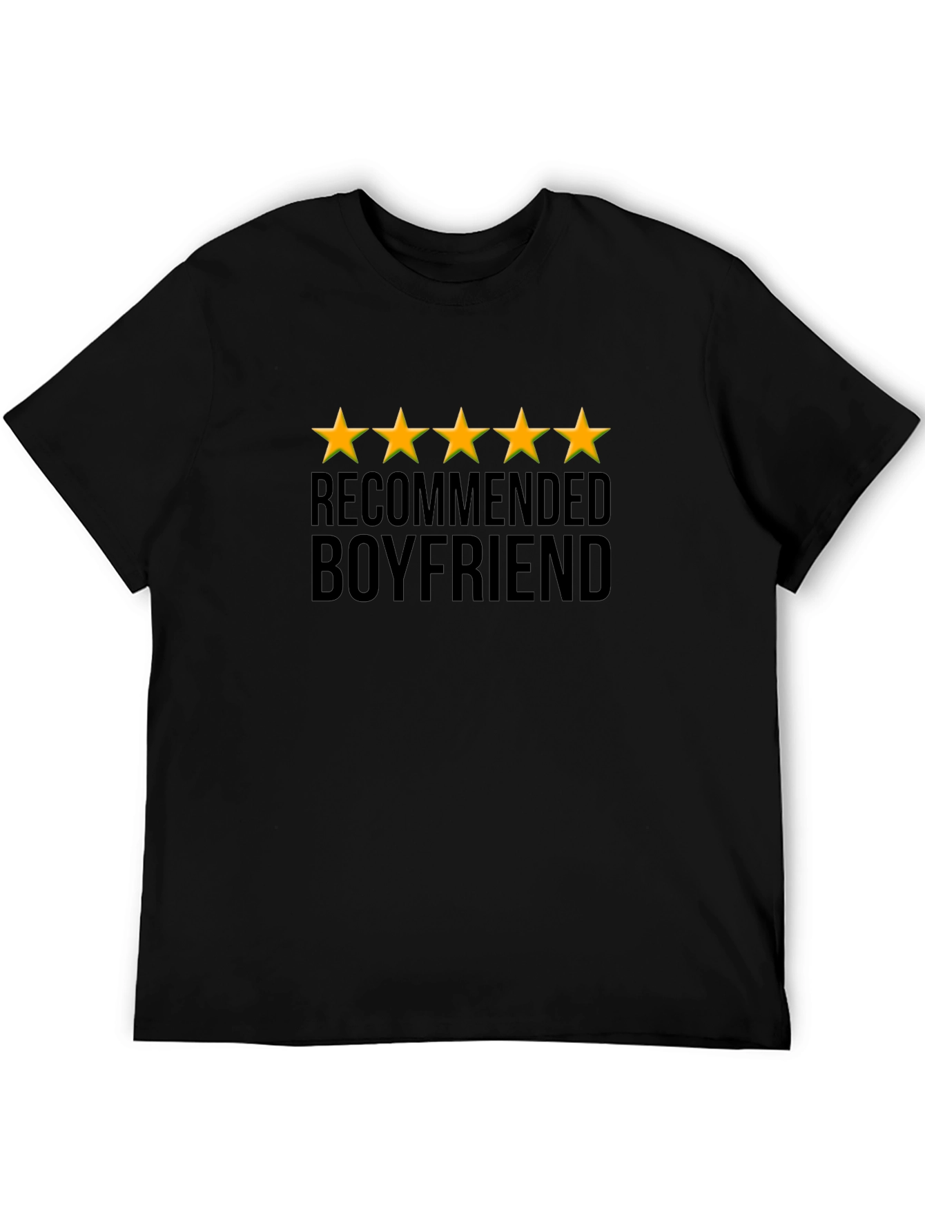 5-Star Recommended Boyfriend Black T-Shirt
