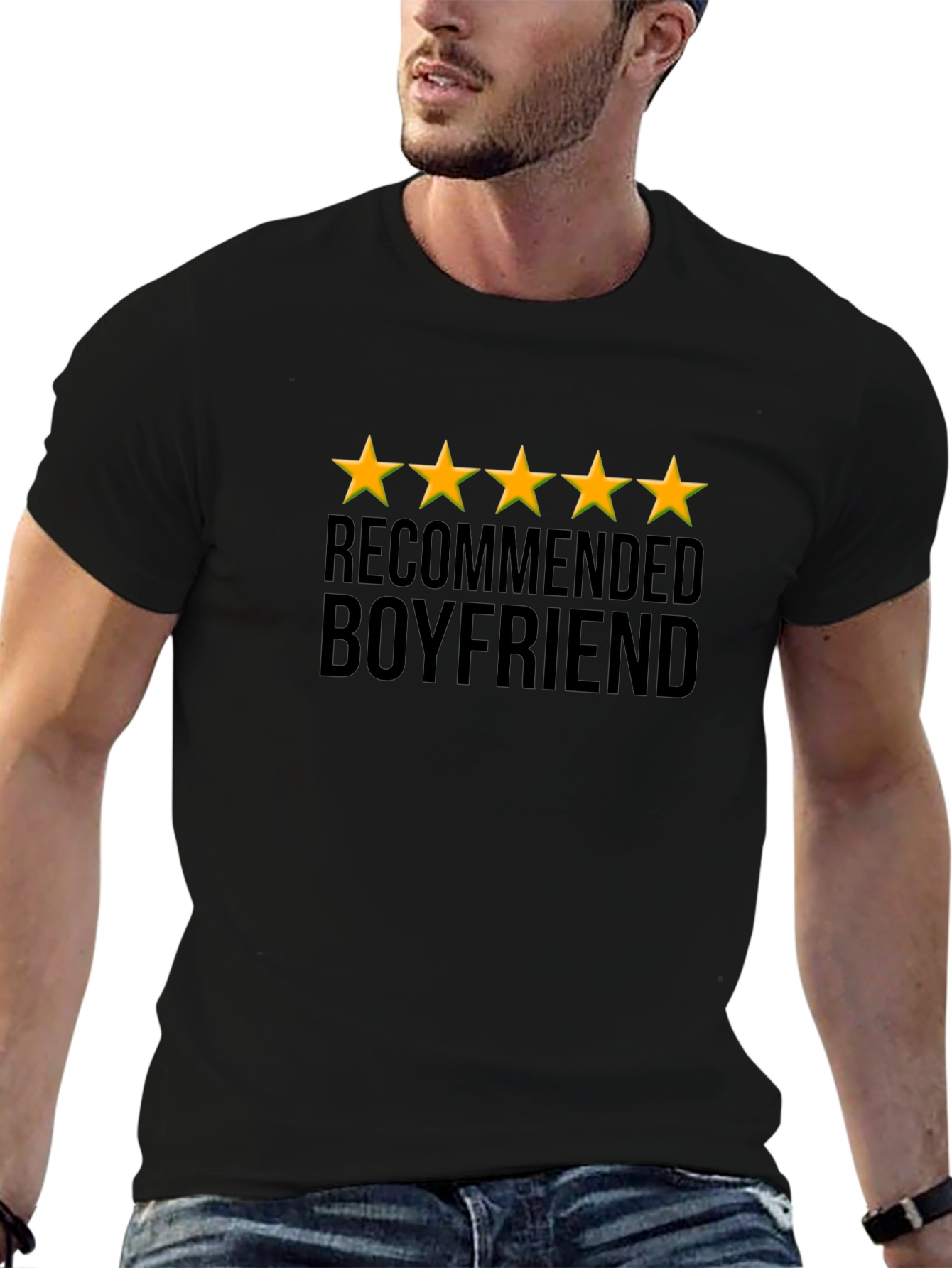 5-Star Recommended Boyfriend Black T-Shirt