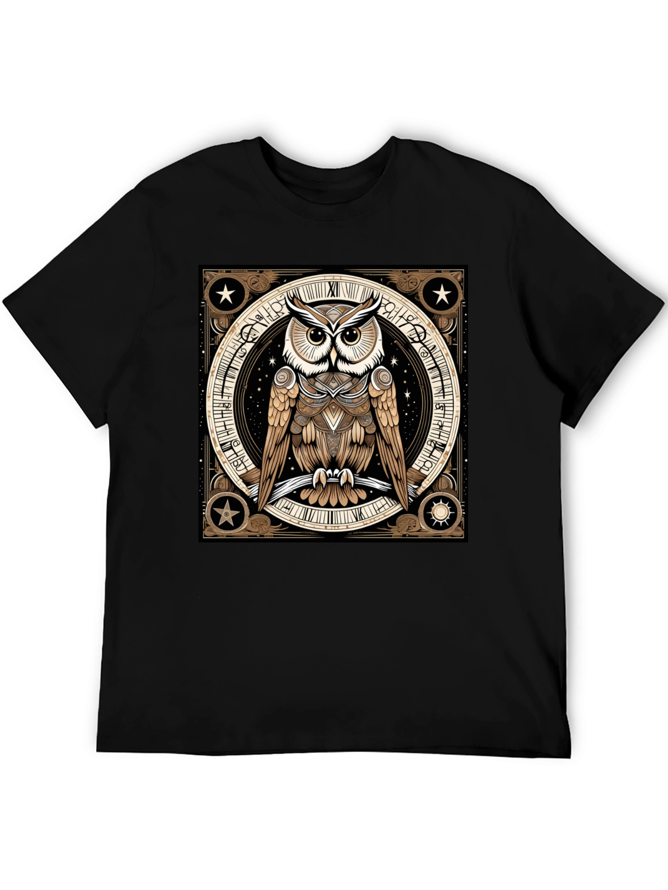 Mystic Owl Graphic Tee - Black