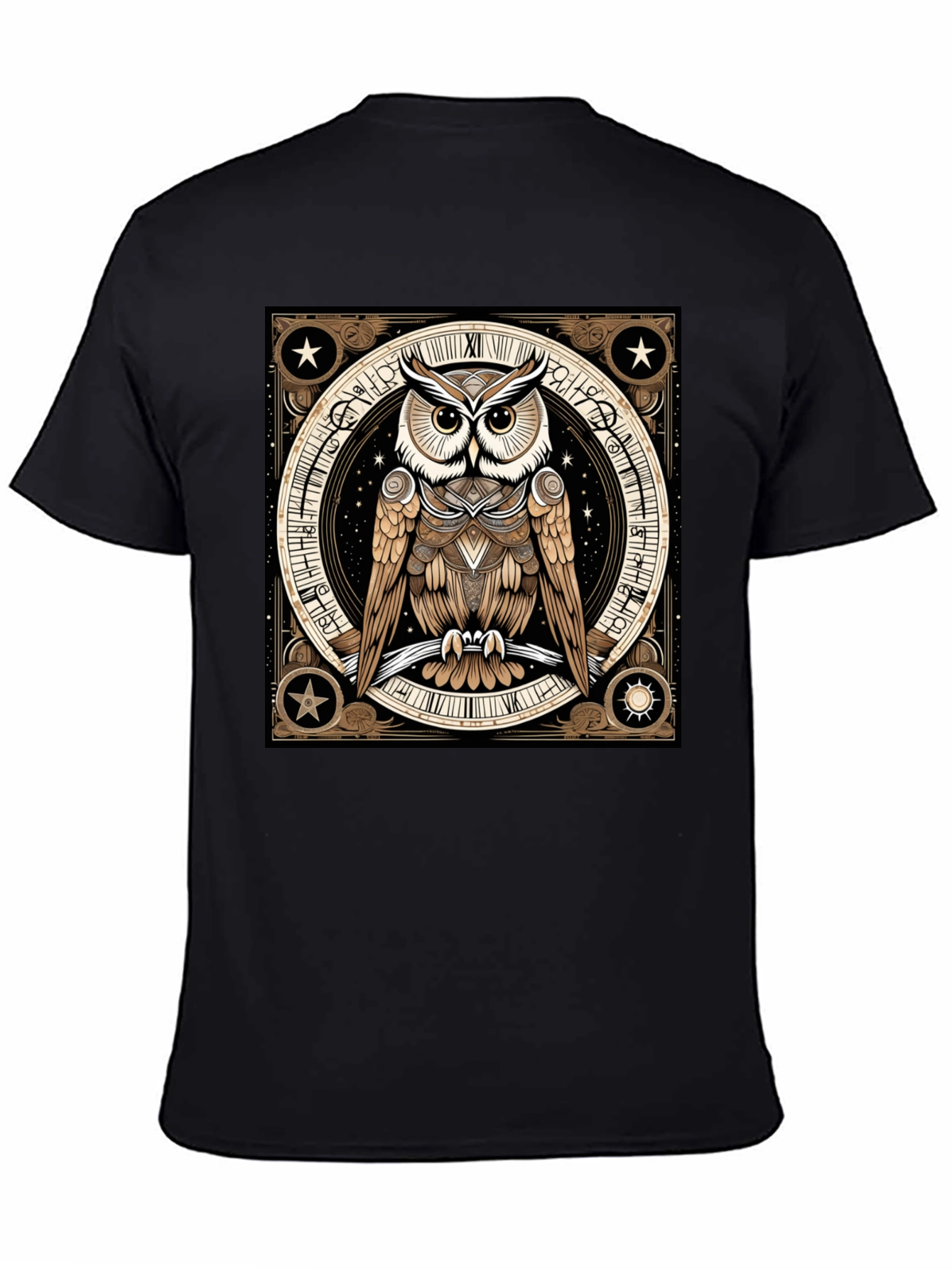 Mystic Owl Graphic Tee - Black