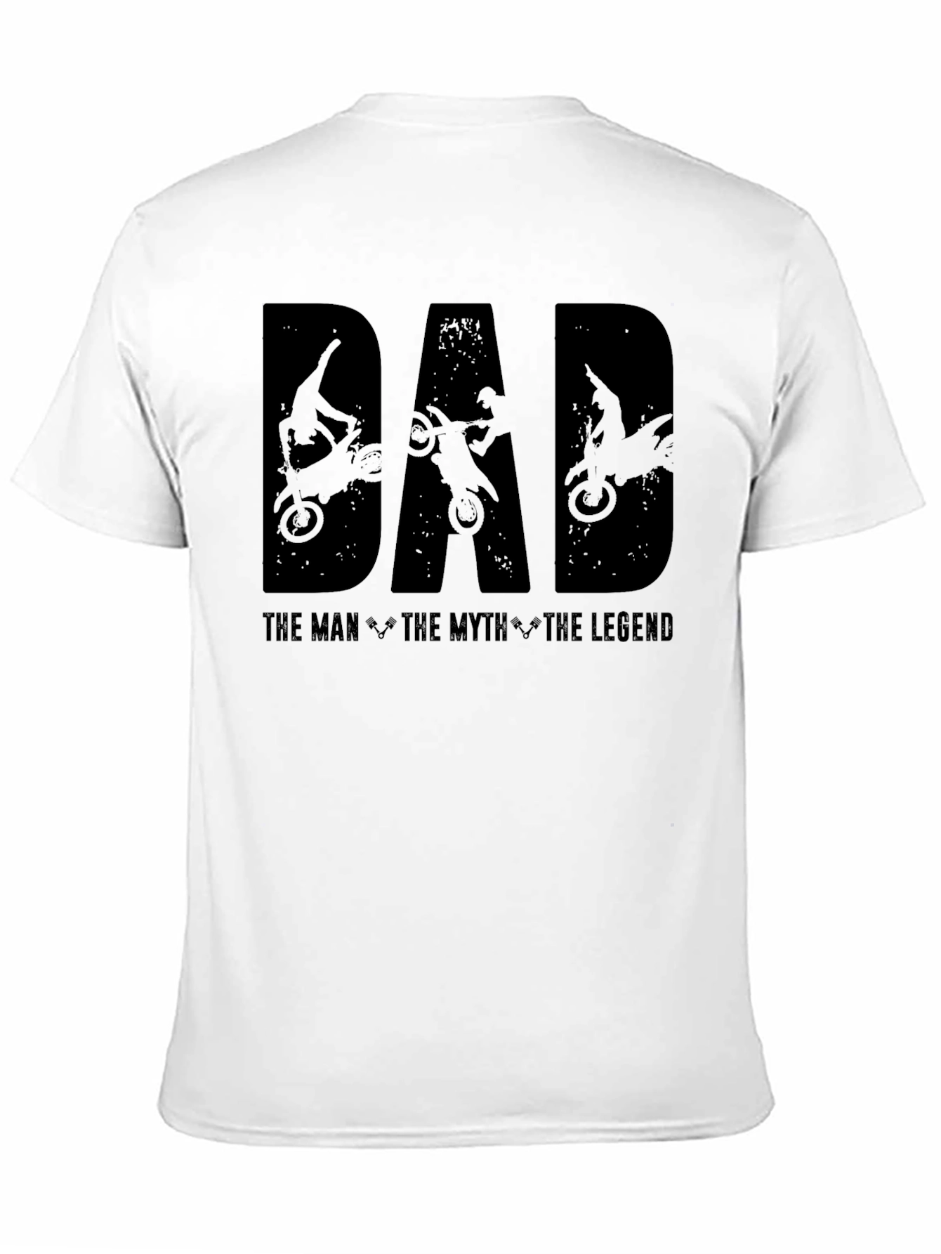 Dad Motocross Legend Black Graphic T-Shirt