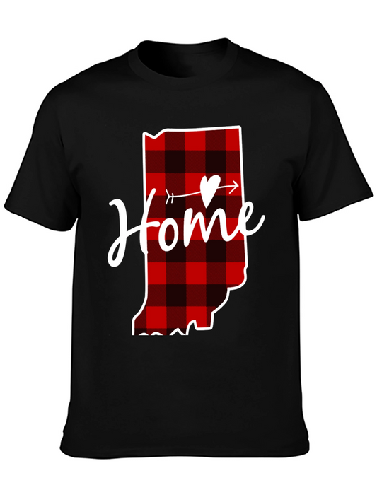 Home State Buffalo Plaid Heart T-Shirt