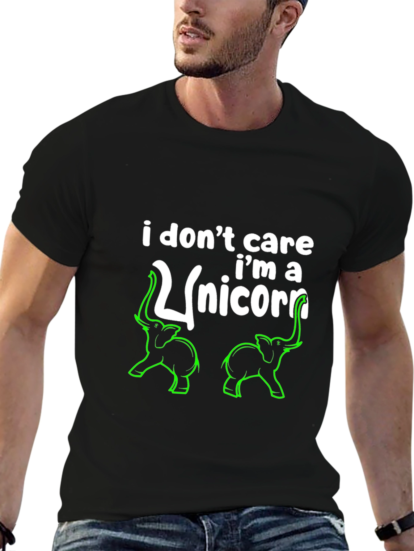 Funny Elephant Unicorn Graphic T-Shirt