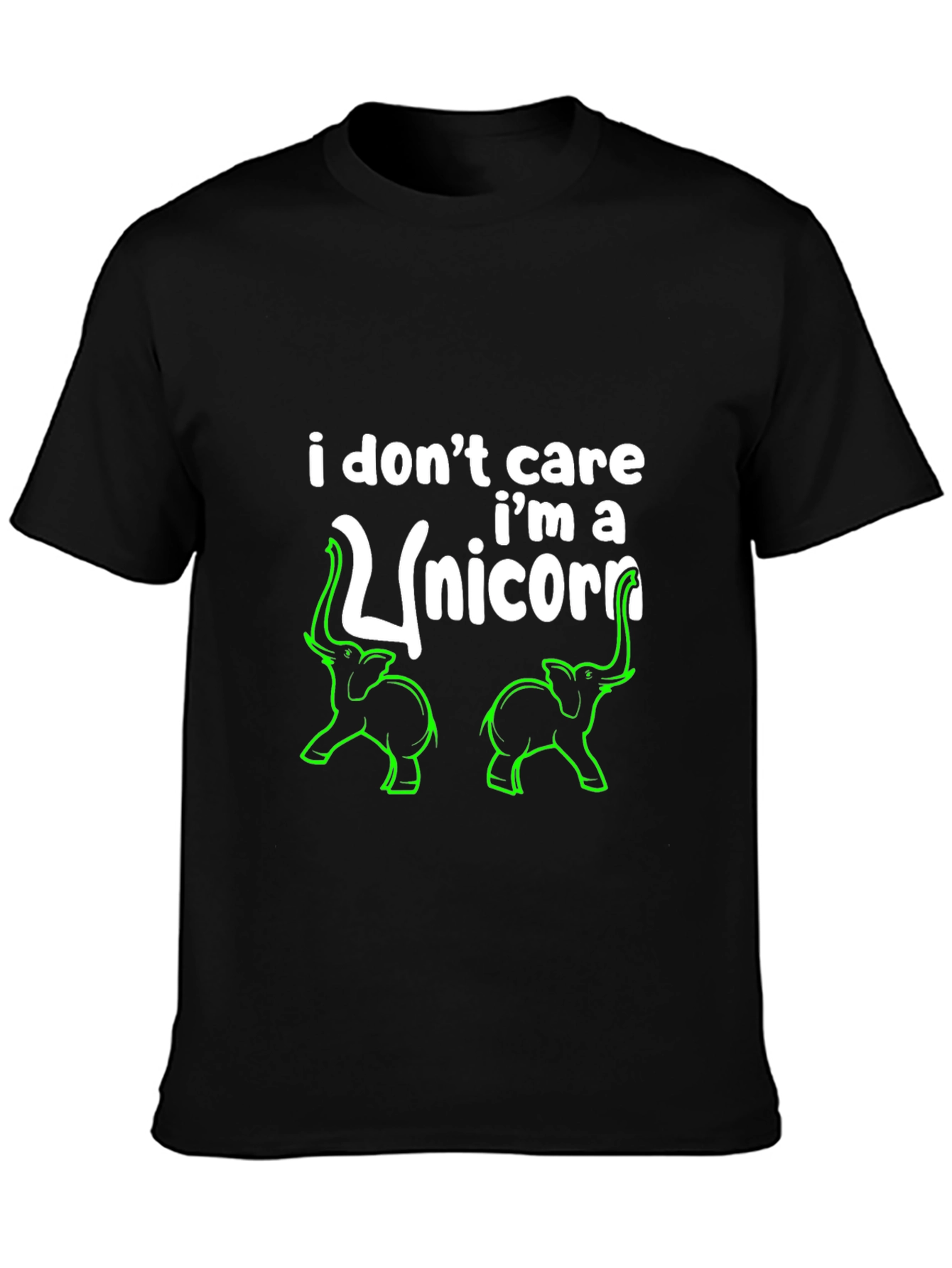 Funny Elephant Unicorn Graphic T-Shirt
