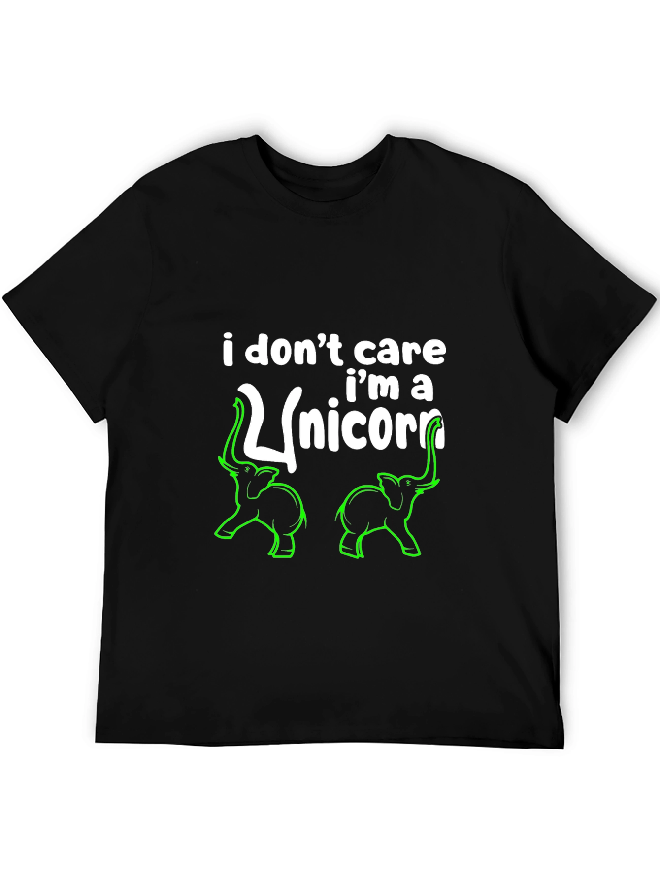 Funny Elephant Unicorn Graphic T-Shirt