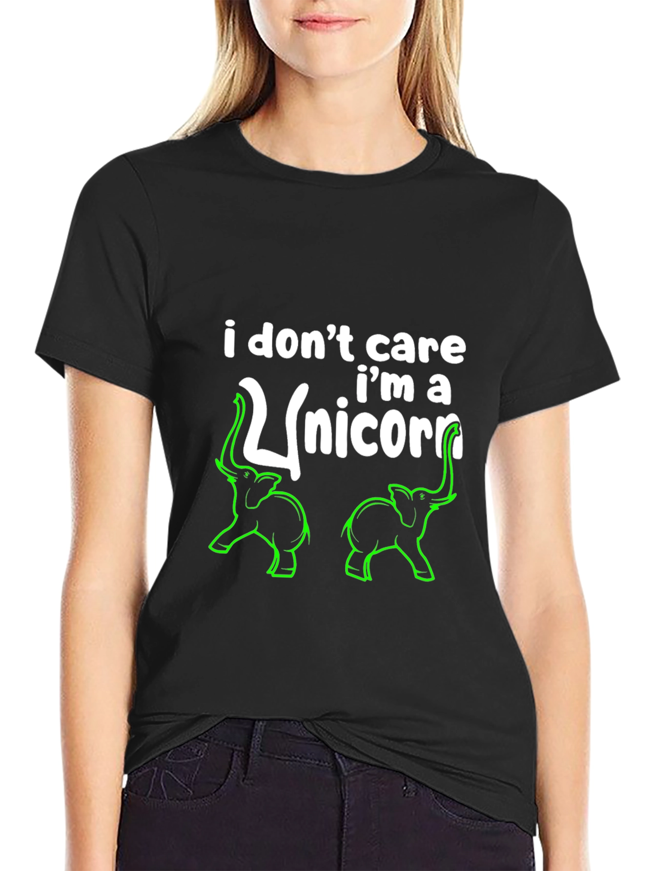 Funny Elephant Unicorn Graphic T-Shirt