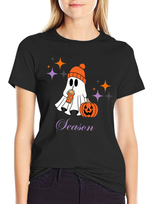 Spooky Season Ghost T-Shirt - Halloween Apparel