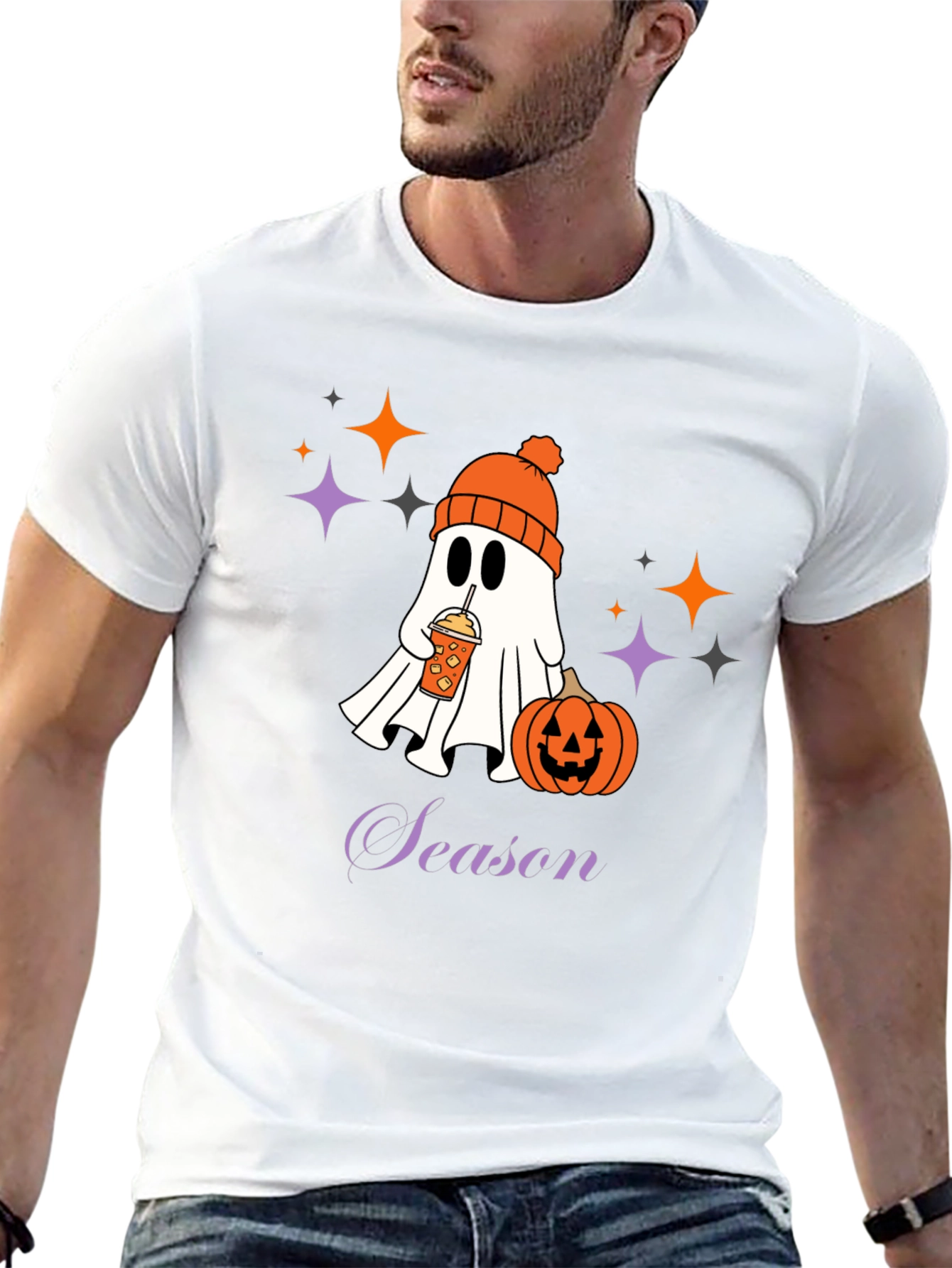 Spooky Season Ghost T-Shirt - Halloween Apparel