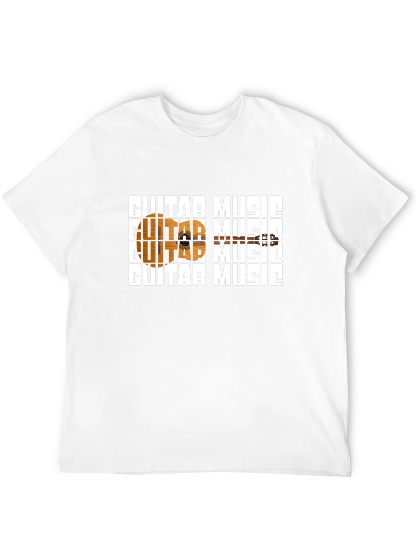 Guitar Music Graphic Black T-Shirt