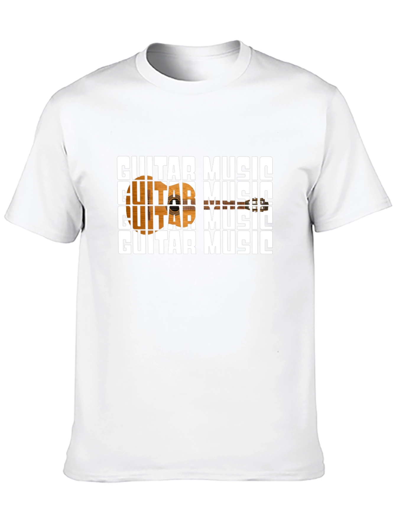 Guitar Music Graphic Black T-Shirt