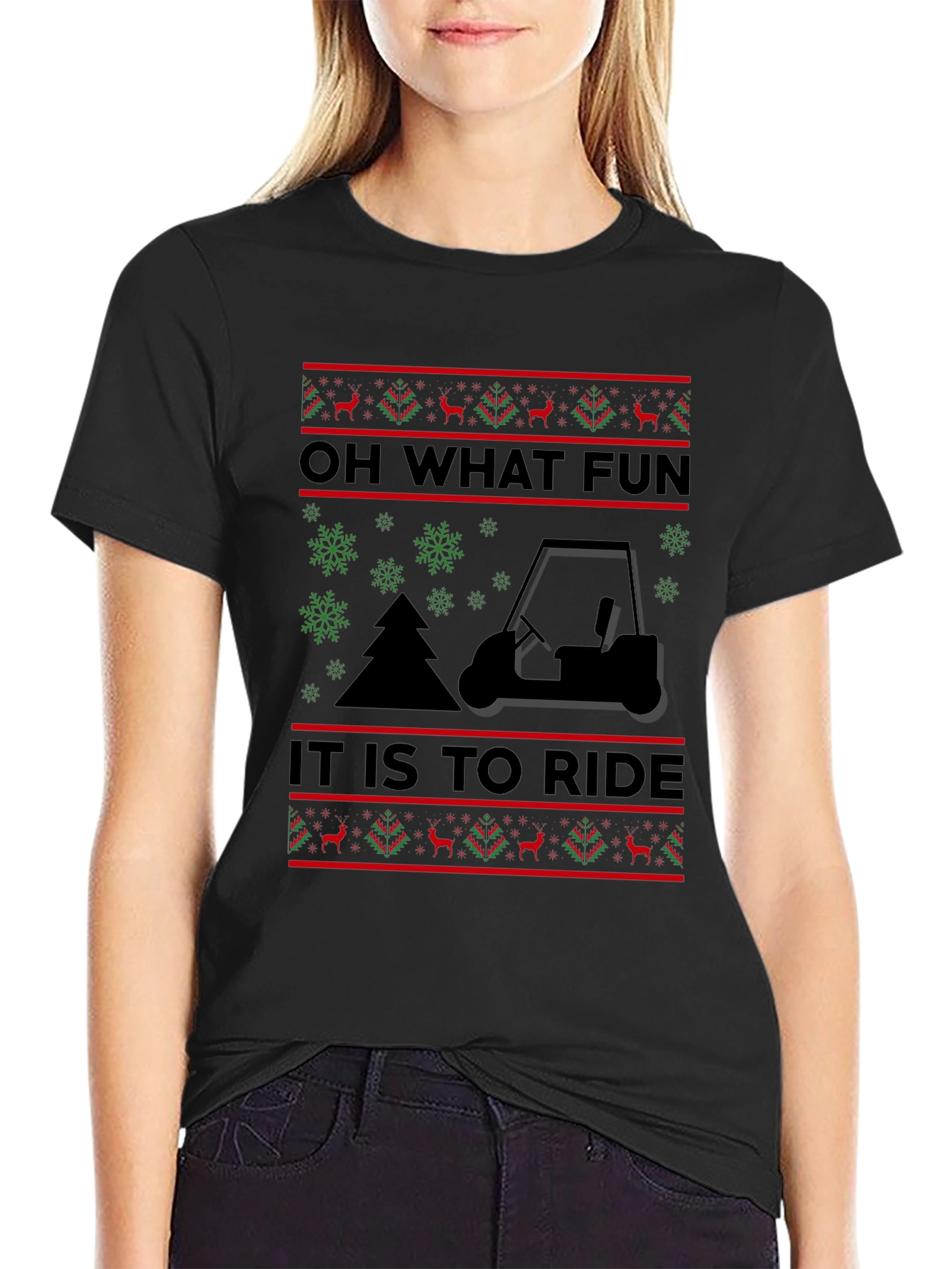 Funny Golf Cart Christmas Sweater T-Shirt