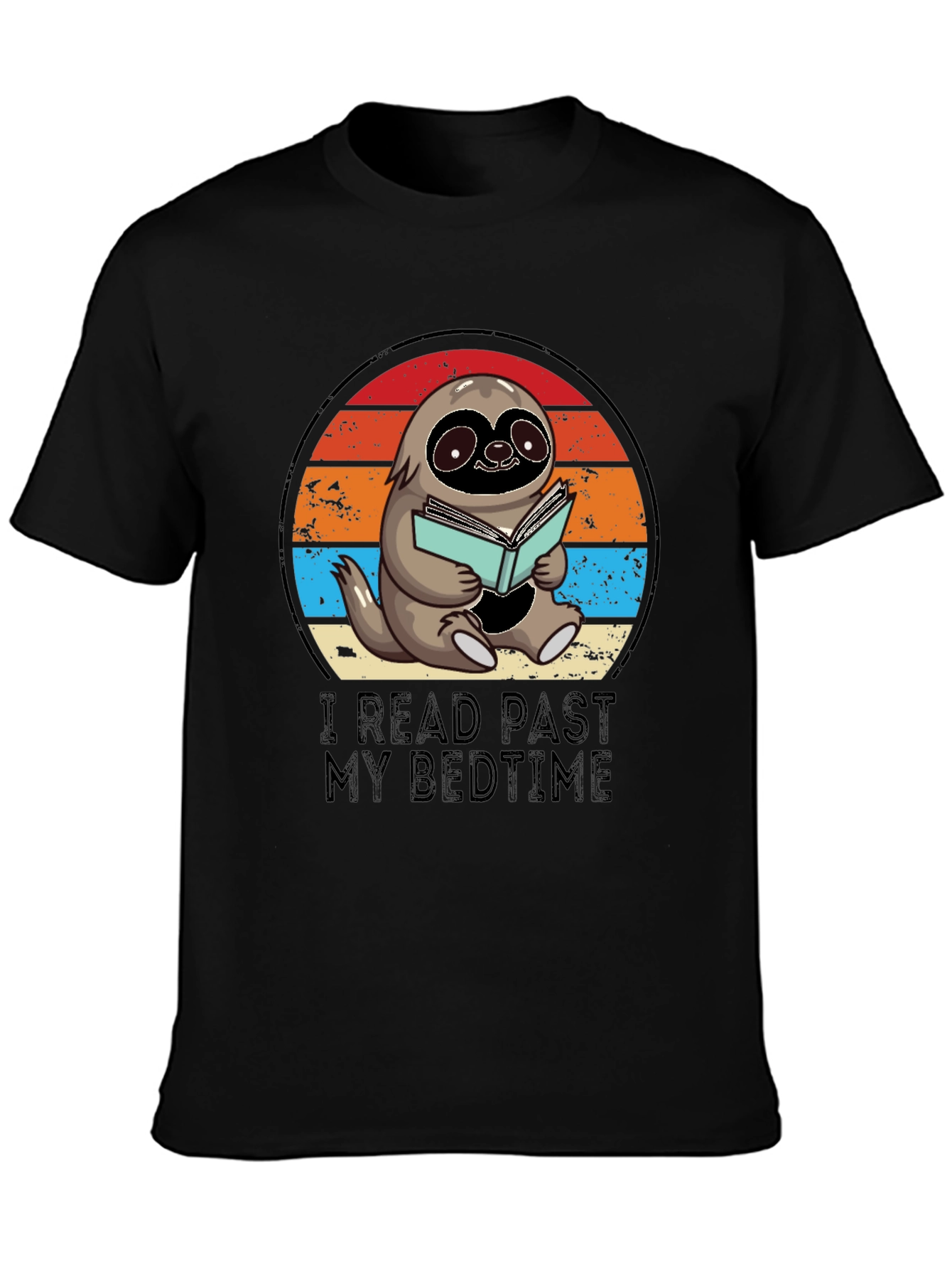 Funny Sloth Reading T-Shirt