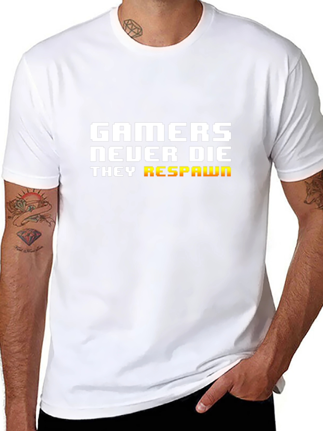 Gamers Never Die T-Shirt - Black