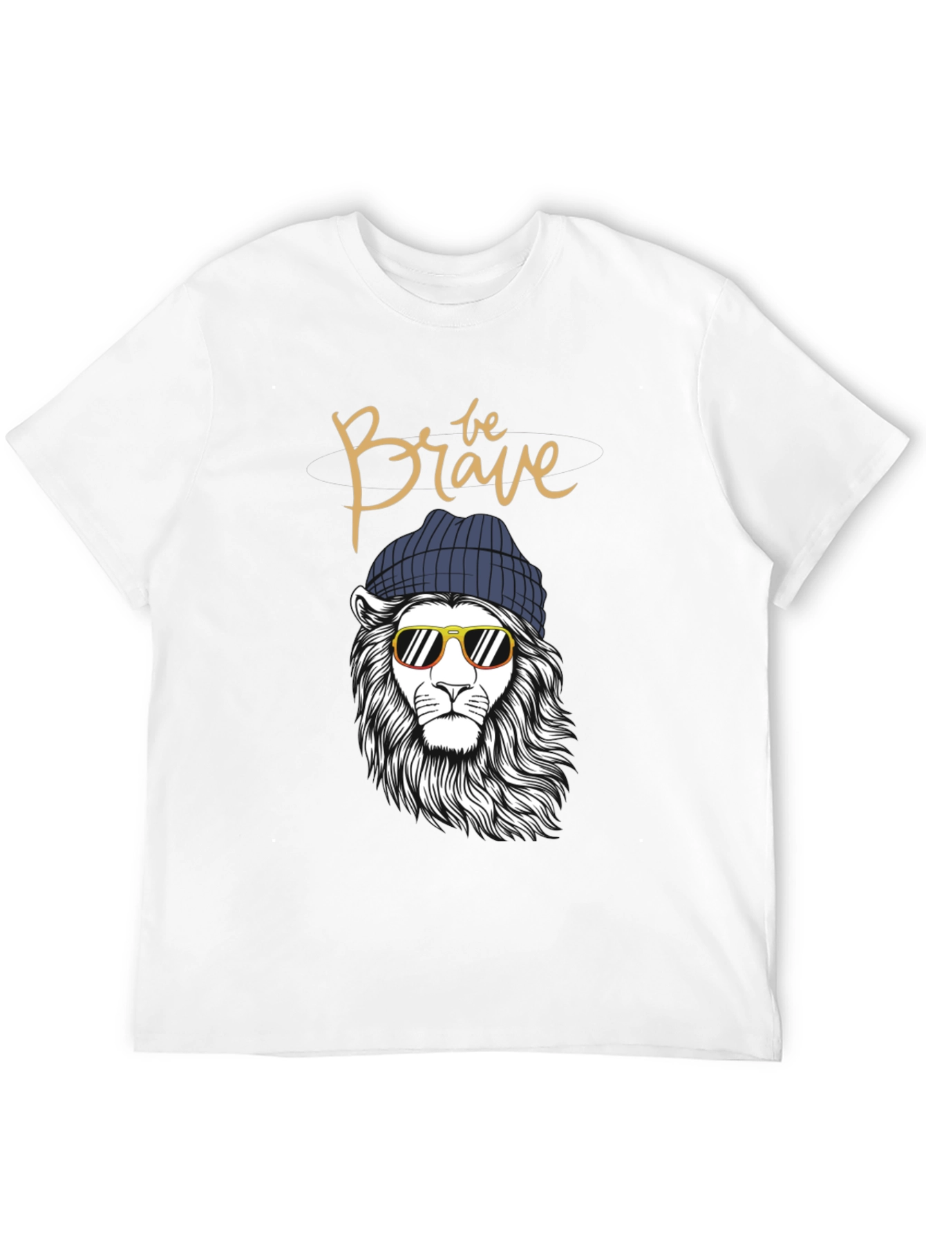 Cool Lion Beanie Graphic Tee