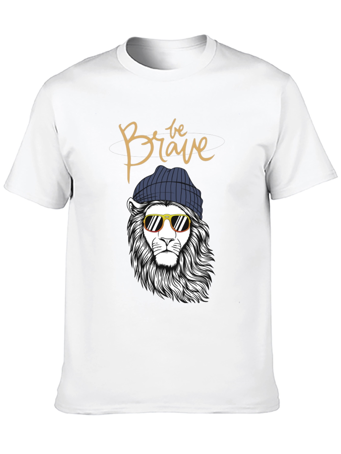 Cool Lion Beanie Graphic Tee