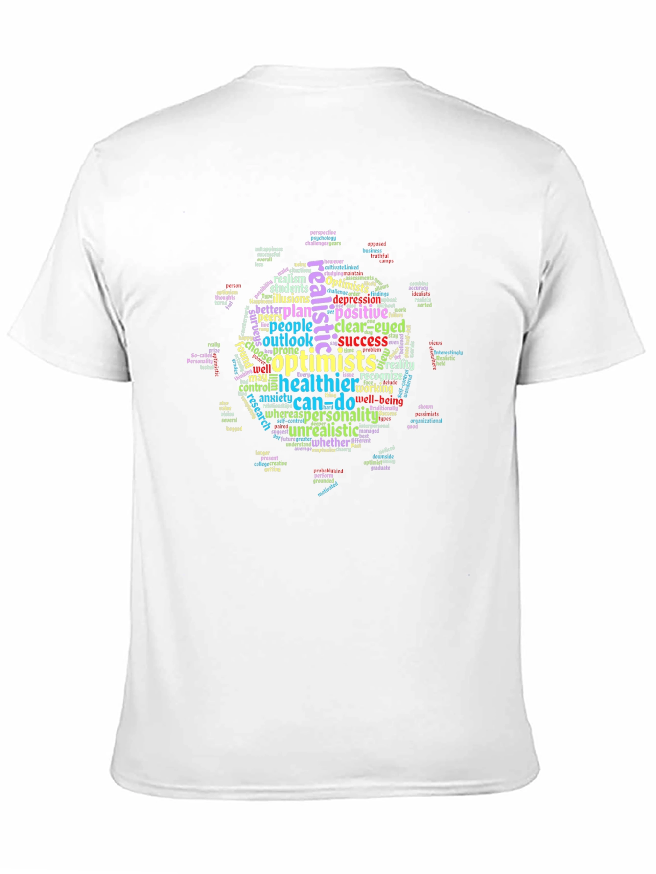 Optimistic Word Cloud Black T-Shirt
