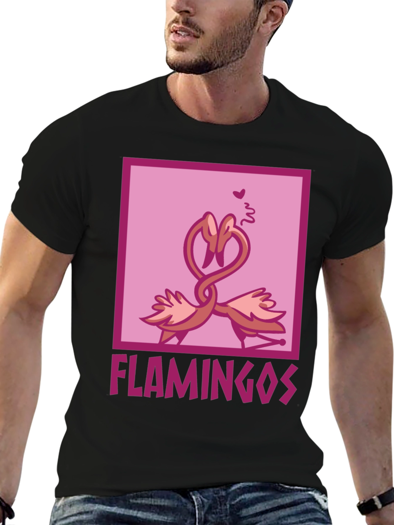 Flamingo Love T-Shirt - Soft Cotton Graphic Tee