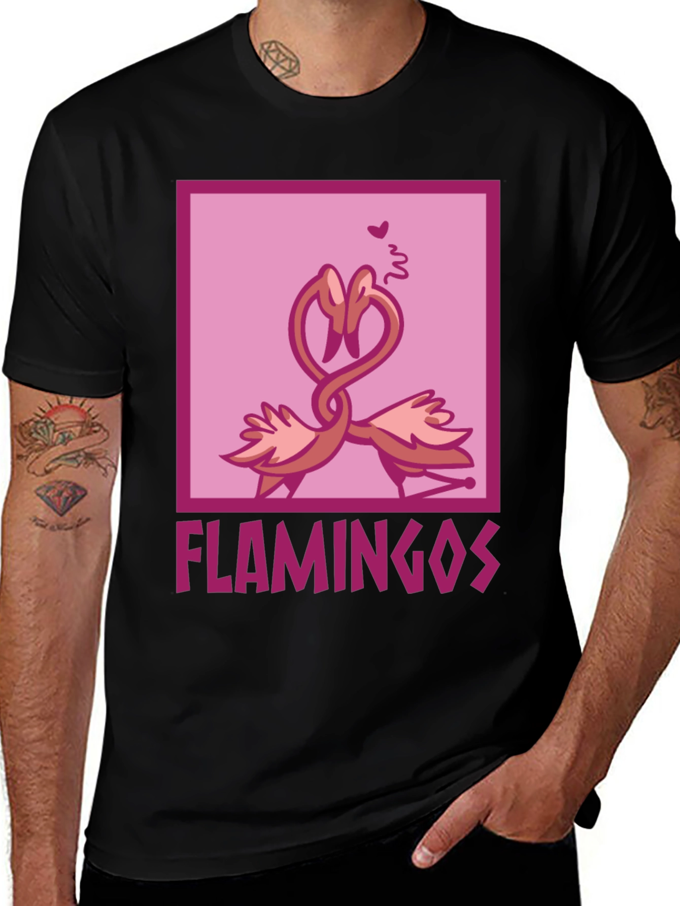 Flamingo Love T-Shirt - Soft Cotton Graphic Tee