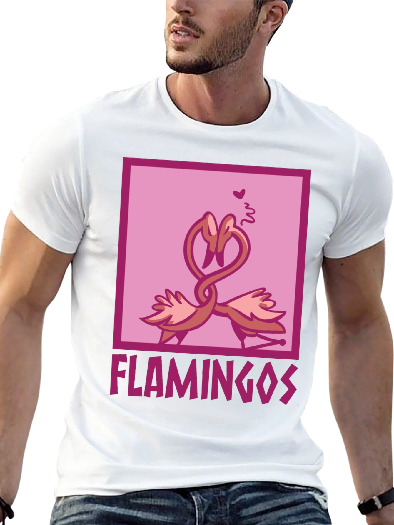 Flamingo Love T-Shirt - Soft Cotton Graphic Tee