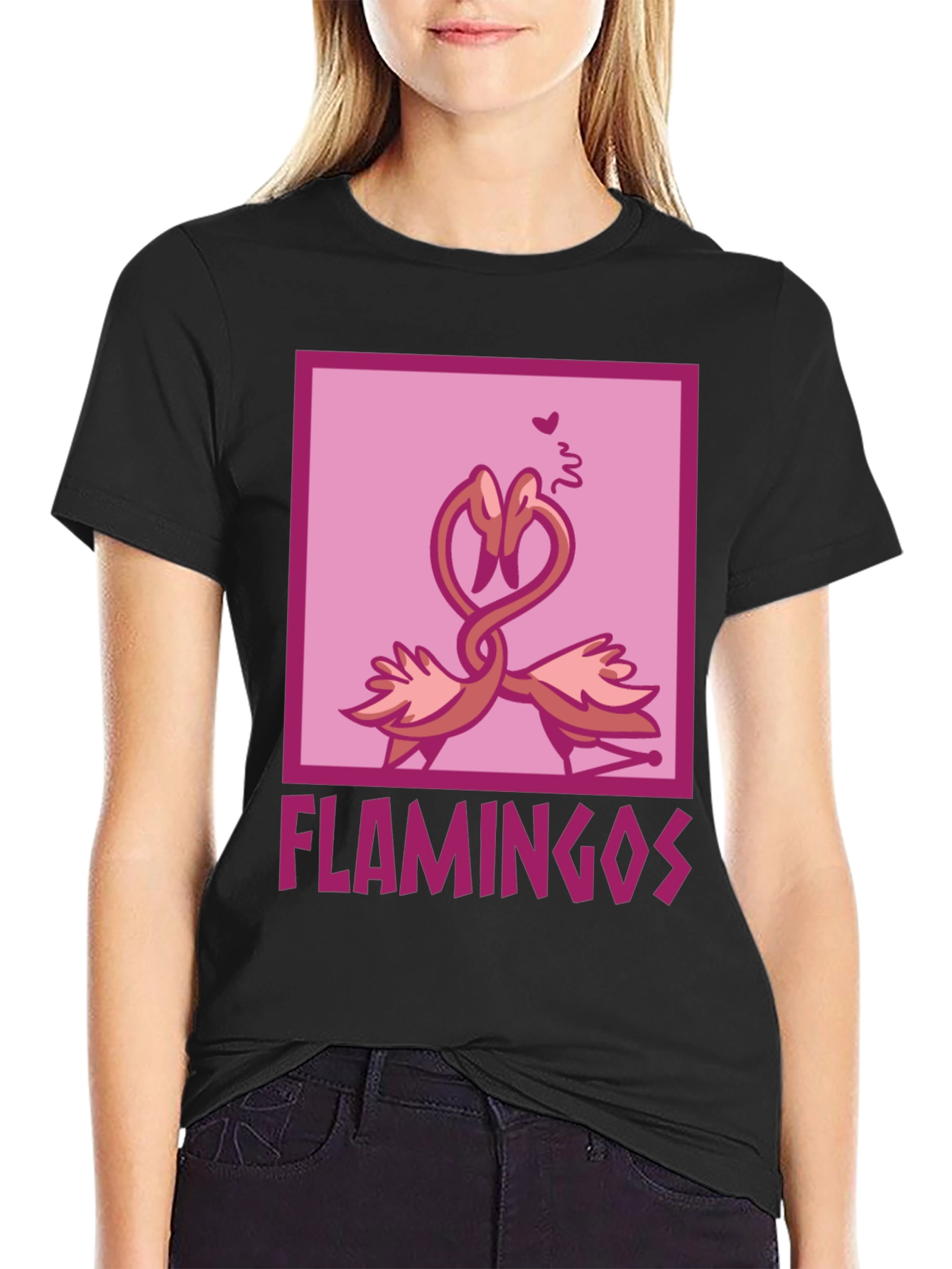 Flamingo Love T-Shirt - Soft Cotton Graphic Tee