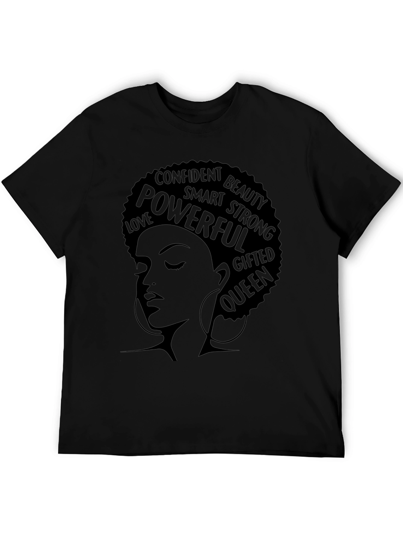 Powerful Queen Black Graphic T-Shirt