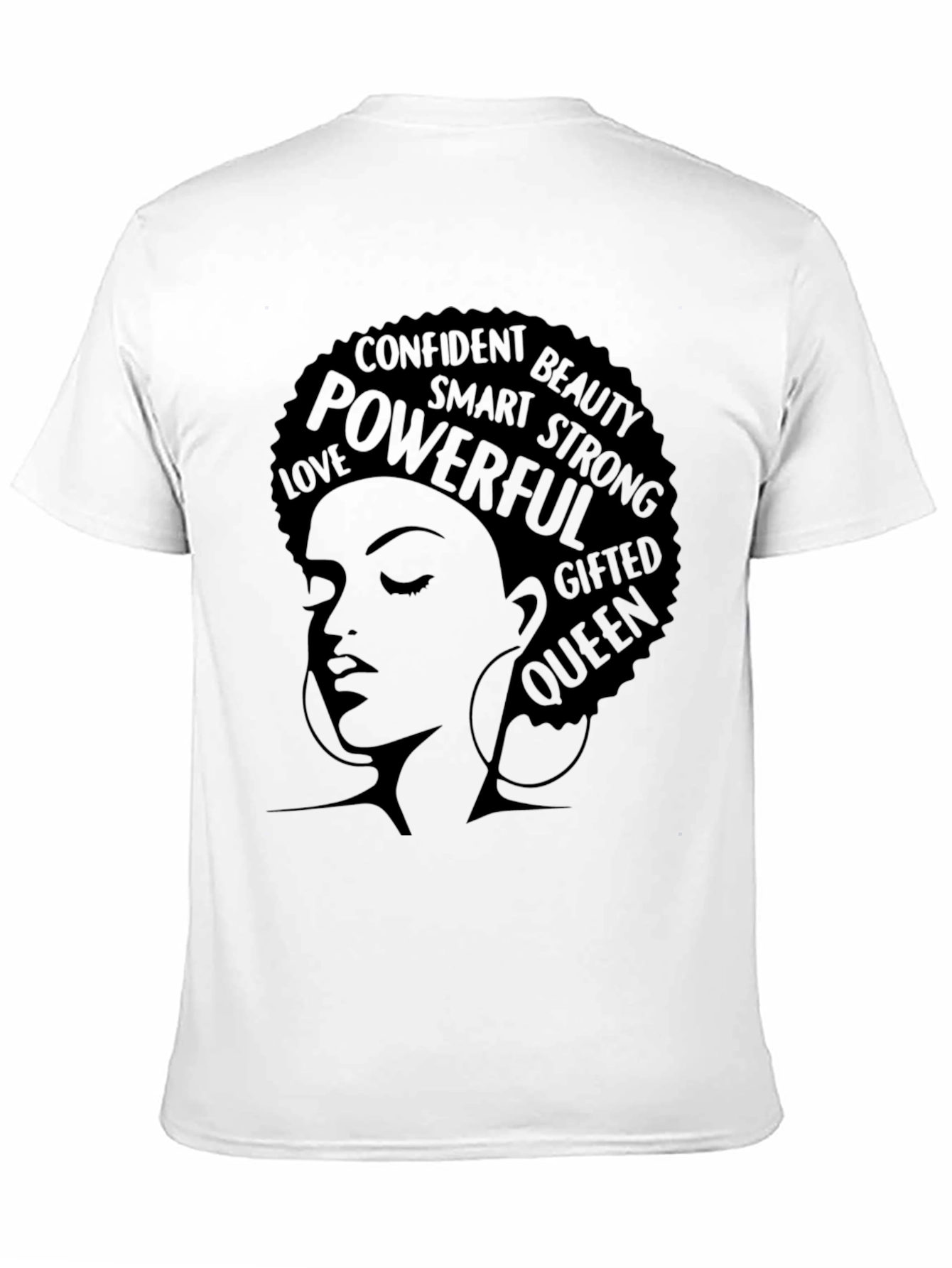 Powerful Queen Black Graphic T-Shirt