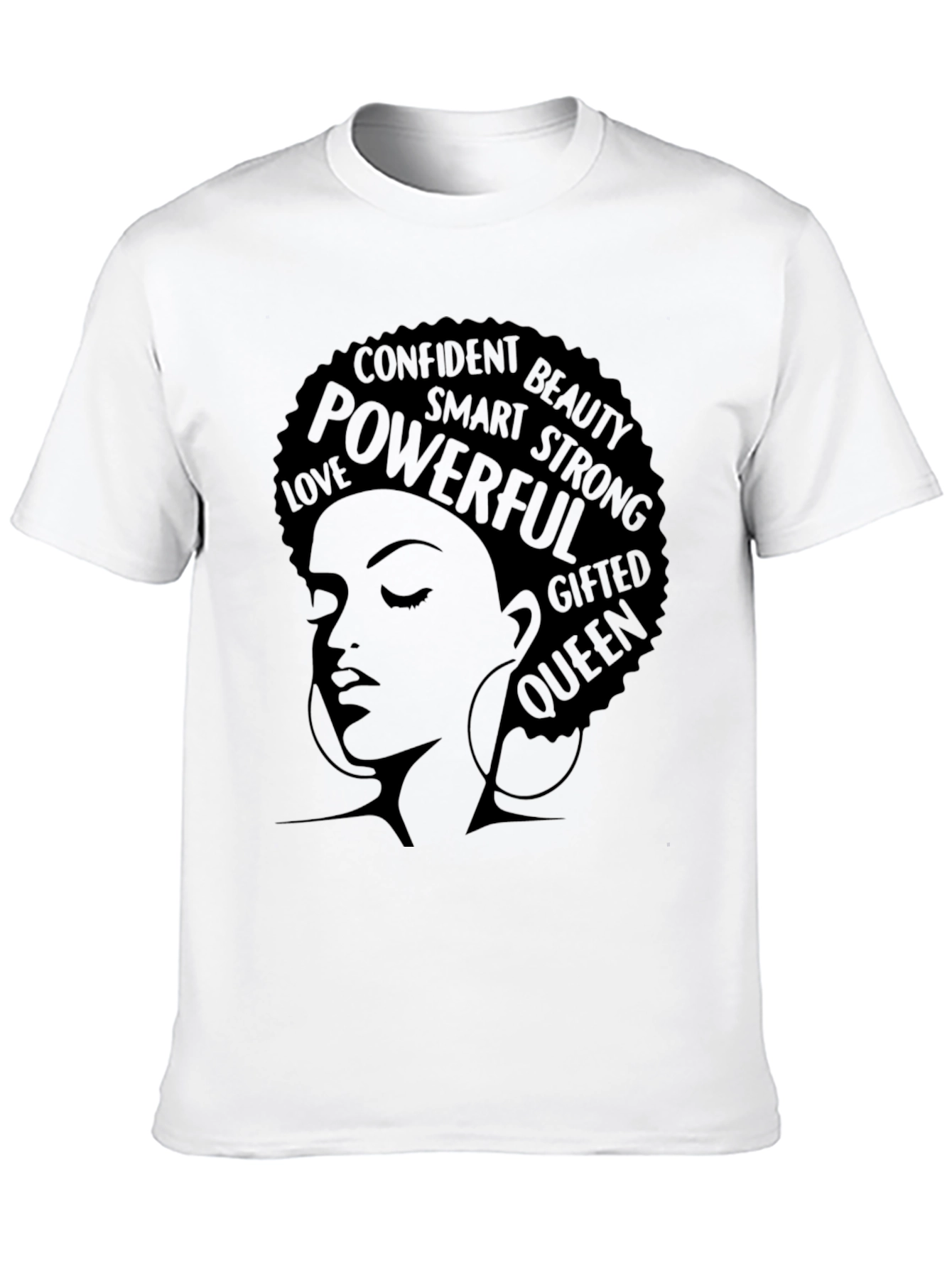 Powerful Queen Black Graphic T-Shirt