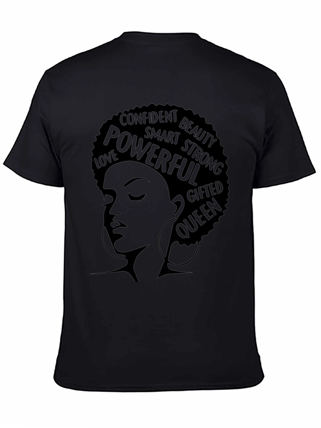 Powerful Queen Black Graphic T-Shirt