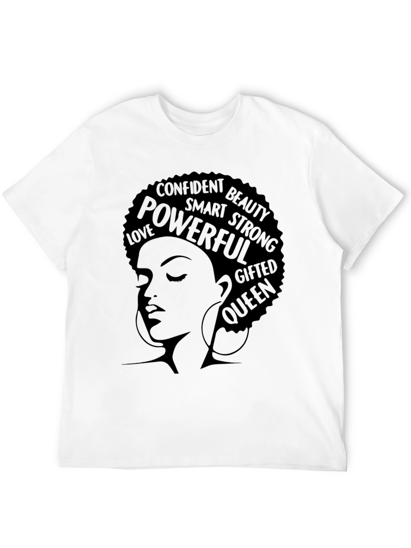 Powerful Queen Black Graphic T-Shirt