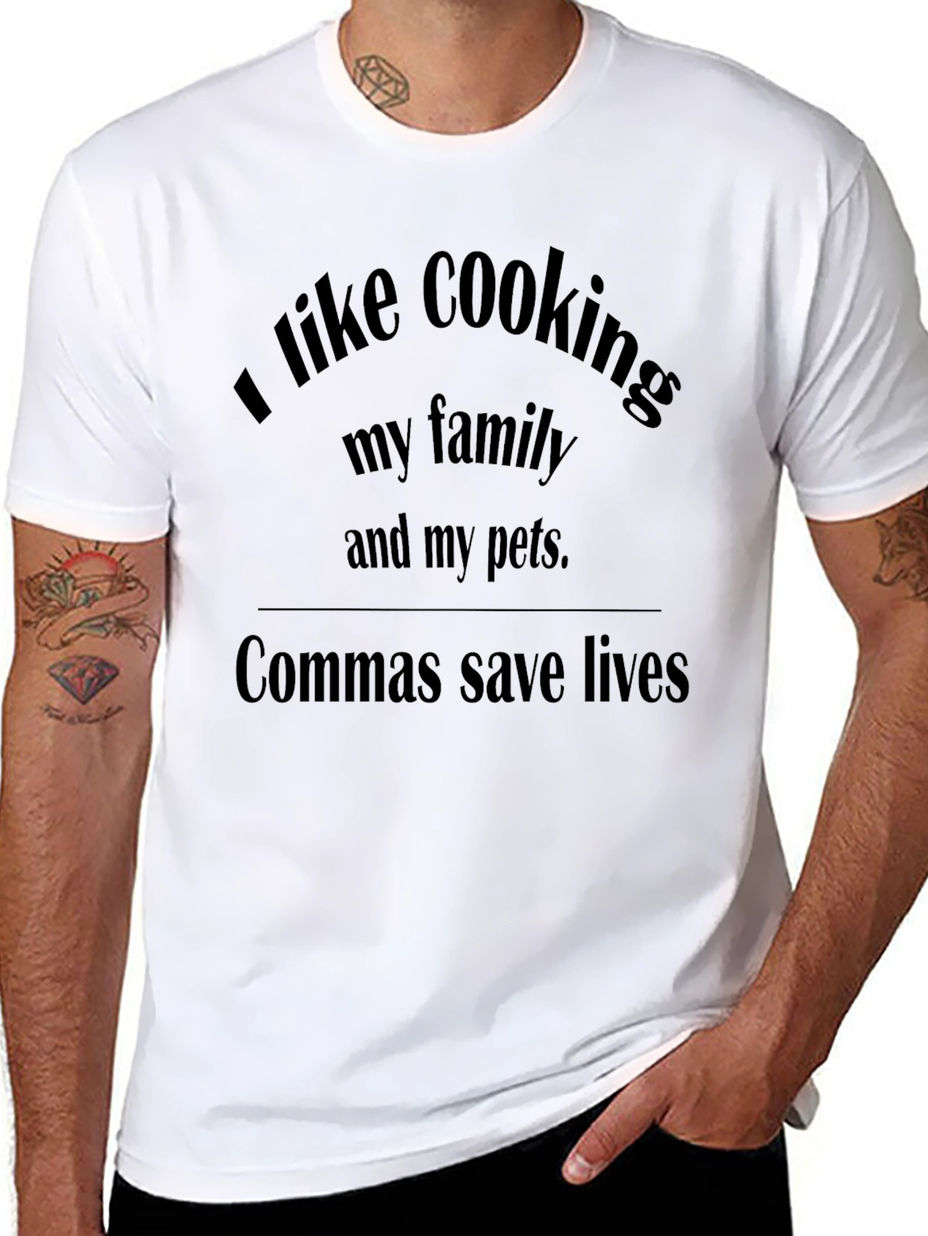 Commas Save Lives Funny T-Shirt