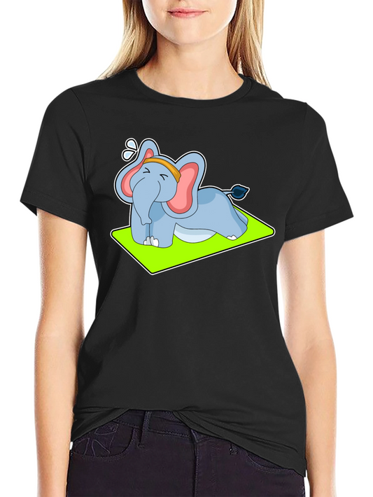 Yoga Elephant Graphic Tee - Relax & Workout