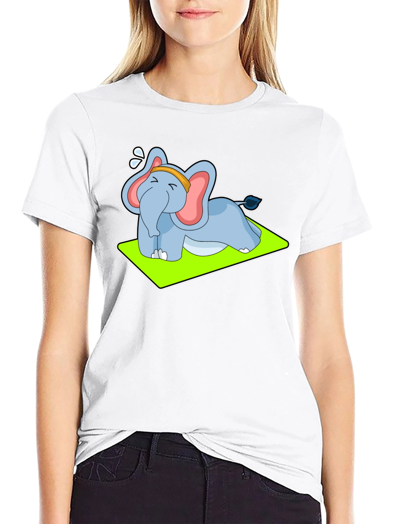 Yoga Elephant Graphic Tee - Relax & Workout