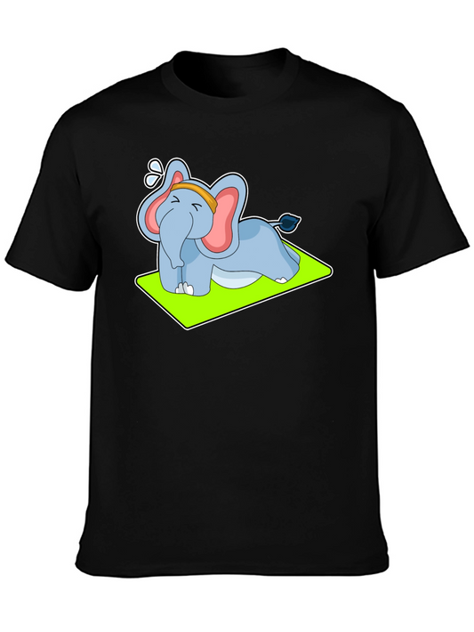 Yoga Elephant Graphic Tee - Relax & Workout