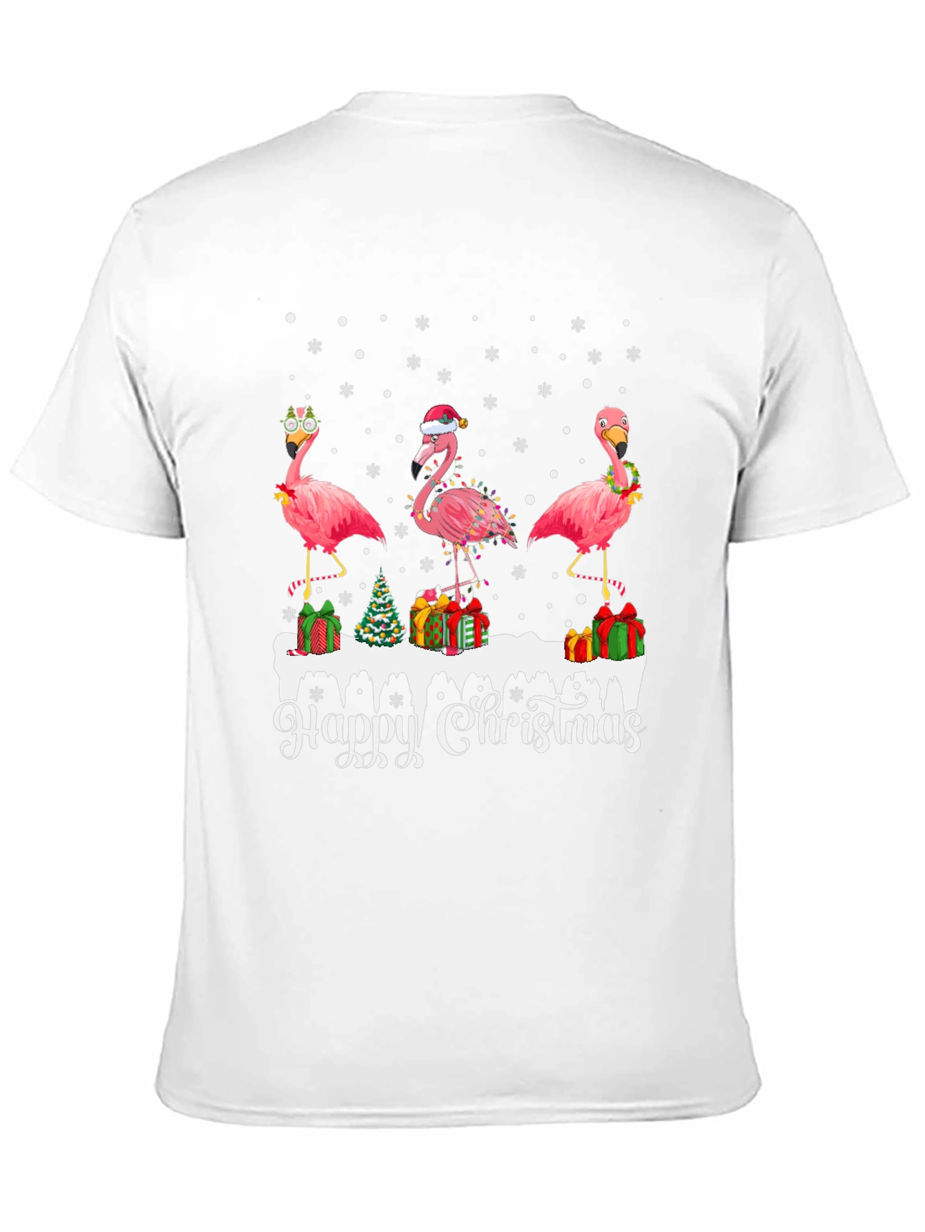 Festive Flamingo Christmas T-Shirt