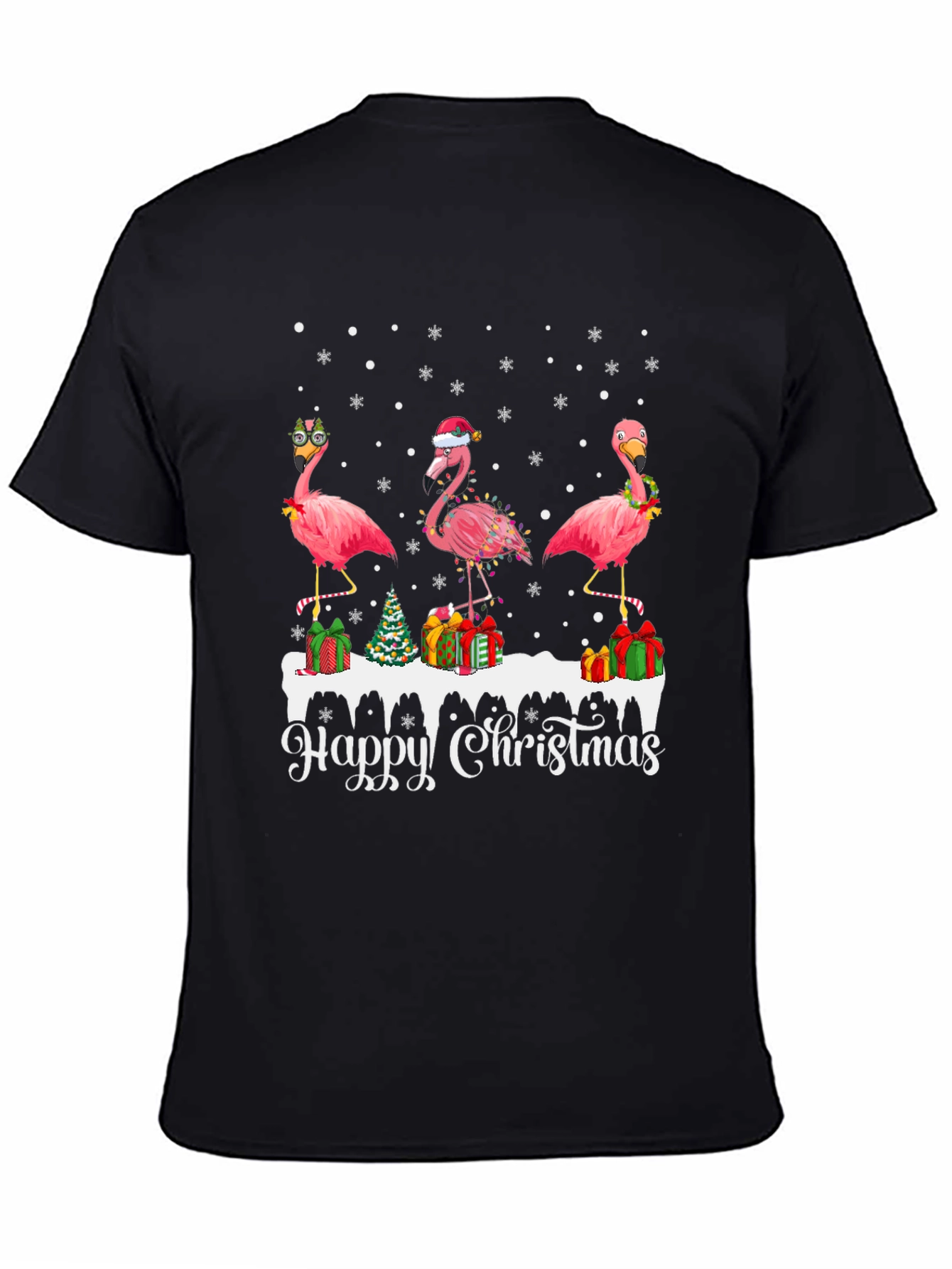 Festive Flamingo Christmas T-Shirt