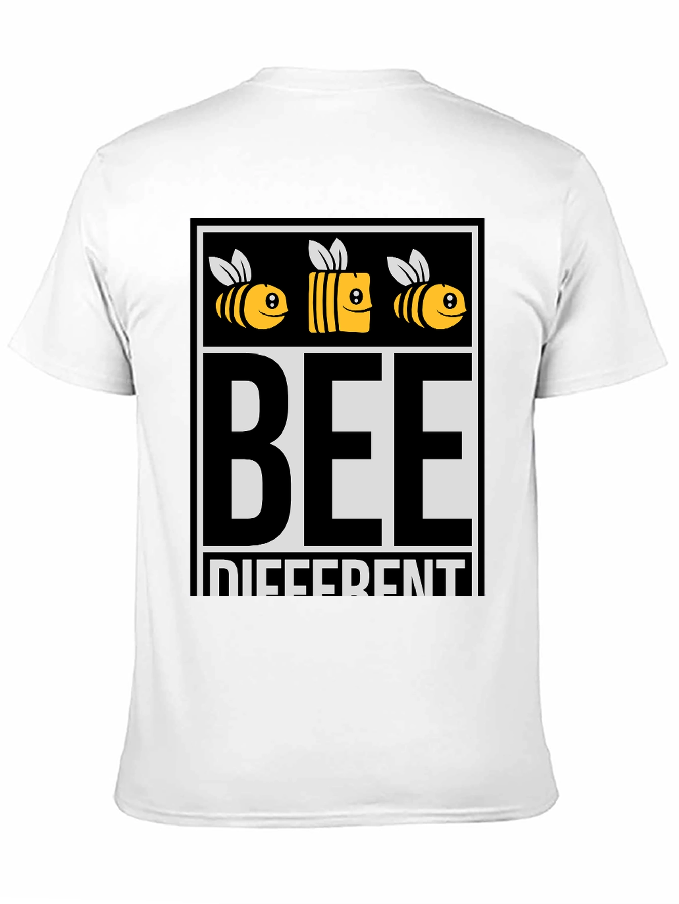 Bee Different Graphic Tee - Black Cotton T-Shirt